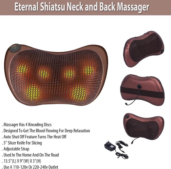 Shiatsu-niskahierontalaite lämmityksellä