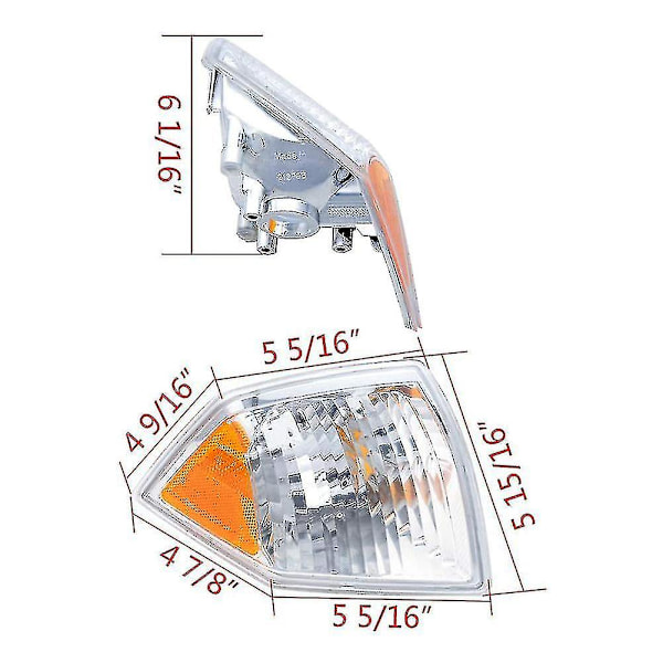 Til Jeep Compass 2007-2010 Bil Blinklys Hjørnelygte Hus Højre