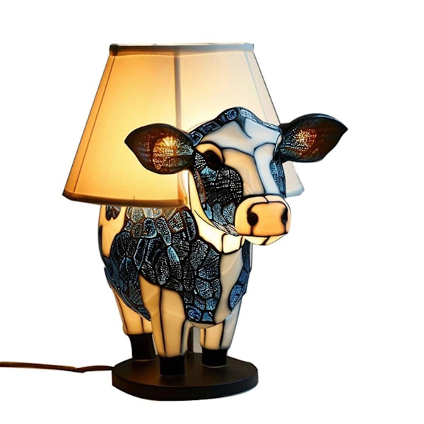 Ko/Aber bedlampe i form af dyr - letvægts stemningslampe til stue og soveværelse - fremragende