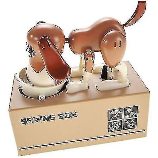 Robotic Coin Munching Toy Money Box Little Dog Puggy Bank-mxbc