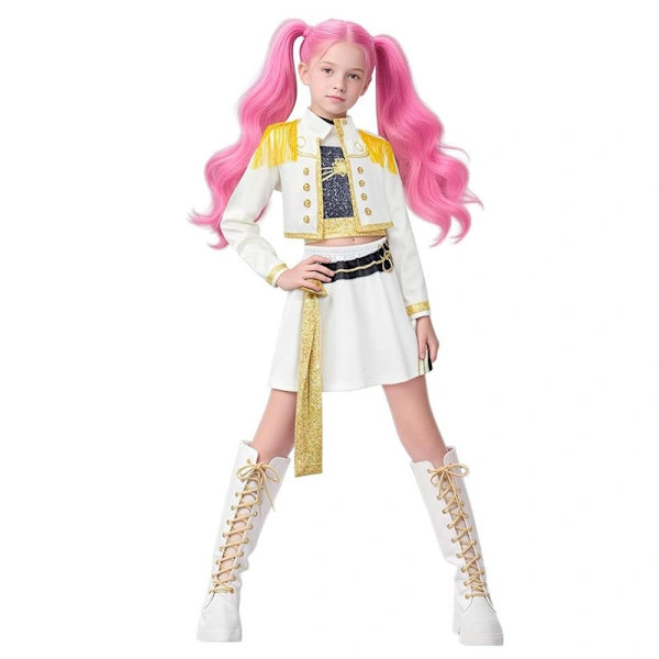 2025 Devil Hunter K-Pop Kostume | Pige Cosplay Tre-delt Sæt 130cm