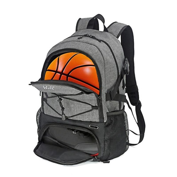 Basketball Stor sportstaske med separat boldholder og skorum, bedst til basketball, fodbold, Voll