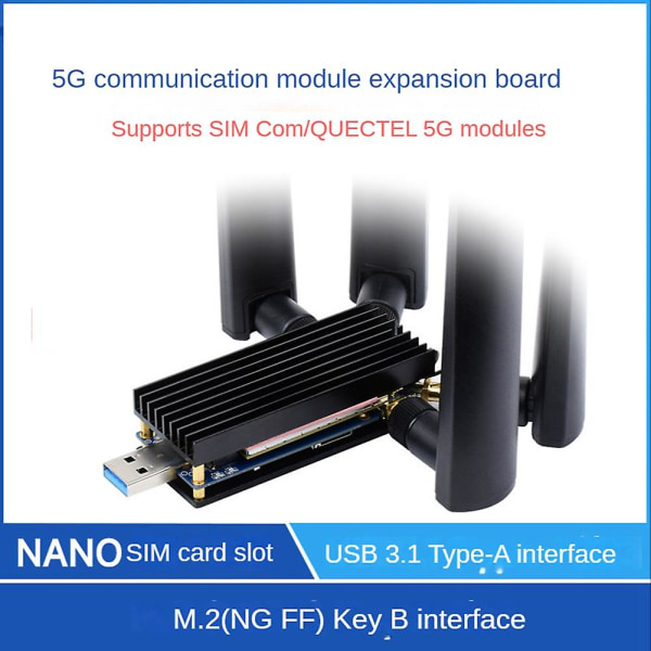 5g Dongle Expansion Board 5g Iot Internet Modul Usb3.1 Till M.2(ngff) Key B 5g Module Med Simcom A