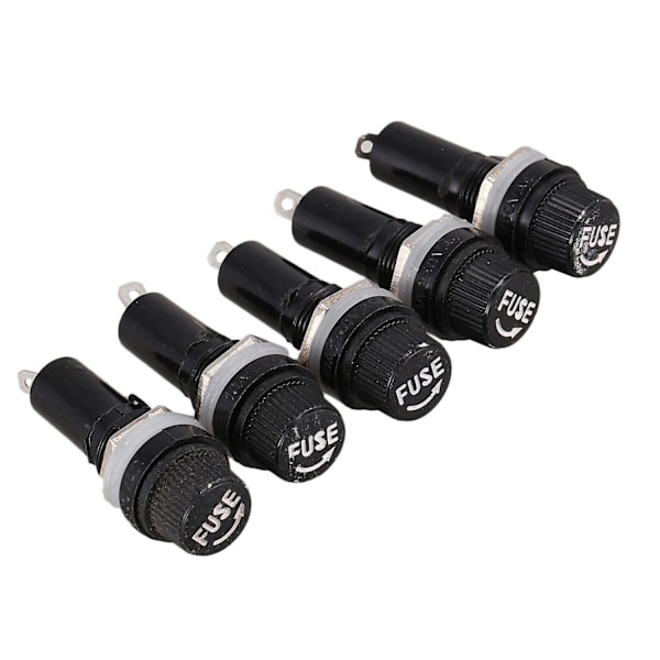 5 stk. AC 125V 15A 6 x 30mm Panelmonteret Sikringsholder