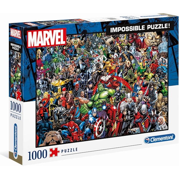 39411 Clementoni-39411-Impossible Puzzle-Marvel-1000 kappaletta, monivärinen