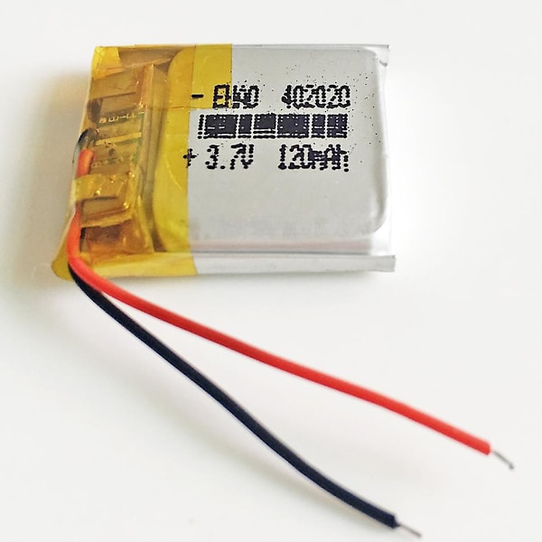 3,7v 120mah 402020 Lithium Polymer Lipo Genopladeligt Batteri Strøm Kompatibel Mp3 Dvd Bluetooth Hovedtelefon Smar