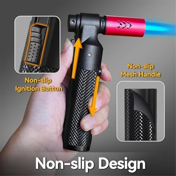 2 stk. Torch Lighter Jet Flame Bærbar Torch Justerbar Blow Torch til Camping Grill Bagning Lodning