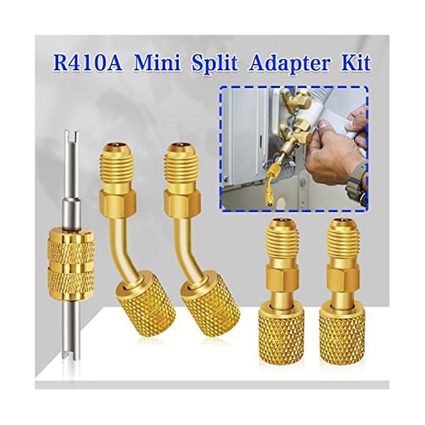 R410A Mini Split Adapter Kit, R410A Adapter Kit, R410A Vridbara Adaptrar, för Mini Split System Luftkonditionering