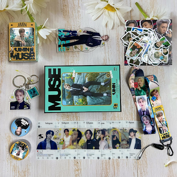 BTS JIMIN Park Jimin tillbehörsstickers presentask Jimin album MUSE litet kort presentpaket