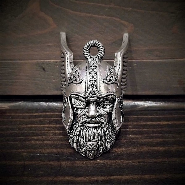 Odin, Vikingarnas Guds Vaktmästare, Lyckobringare, Bikerpresent, Ringer för att Fördriva Otur, Odin Viking Gud Bravo Klocka, Gremlin Vaktmästare Ride Bel