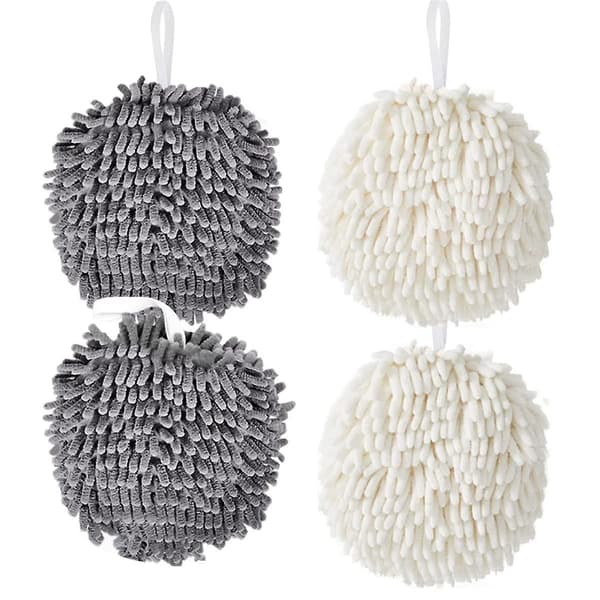 4 st Chenille Hängande Handdukar Absorberande Mjuka Handbadhanddukar