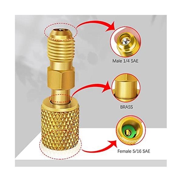 R410A Mini Split Adapter Kit, R410A Adapter Kit, R410A Vridbara Adaptrar, för Mini Split System Luftkonditionering