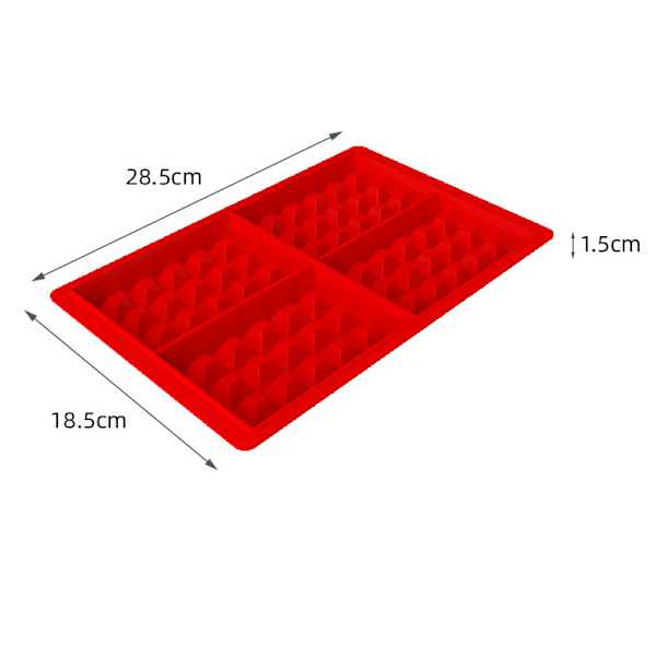 2 stycken Formkakaformar, Våffelform i Silikon, Kakform Isbit Brödform, 28*18.4*1.5cm