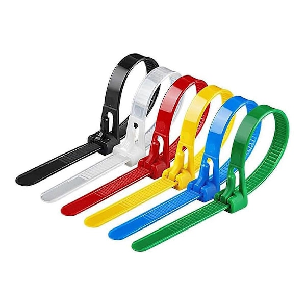 200 stk. Spenne-selvlåsende Premium Nylon Kabelbinder, 8 x 200 mm Justerbare Gjenbrukbare Nylonstropper