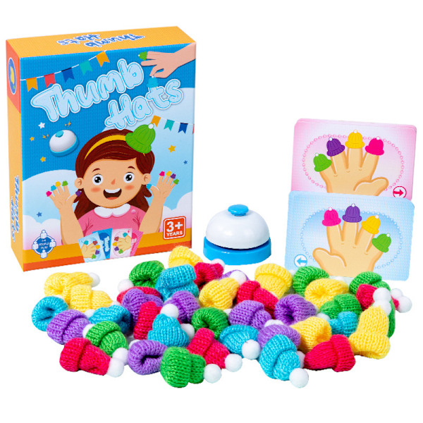 Fun little hat finger left and right hand training color cognition thinking training children's parent-child i