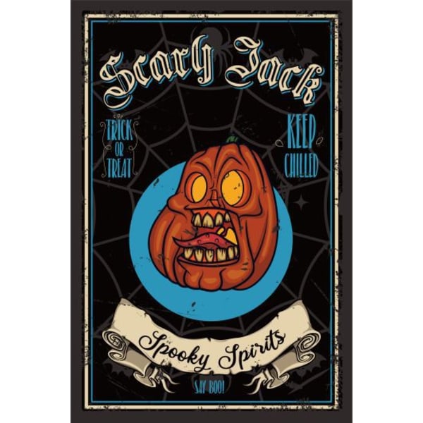 Halloween personlige vægdekorationer, atmosfærisk fornemmelse af gammel jernindretning maleri retro Halloween jern