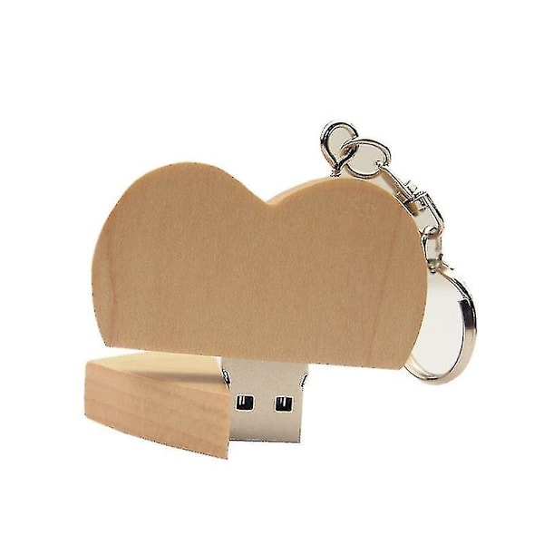 Wooden Heart Usb Flash Drive