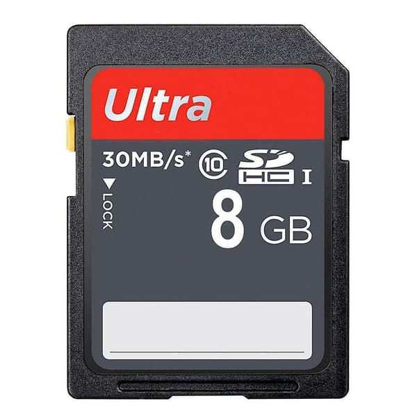 8 GB SDHC-minneskort för kamera, klass 10
