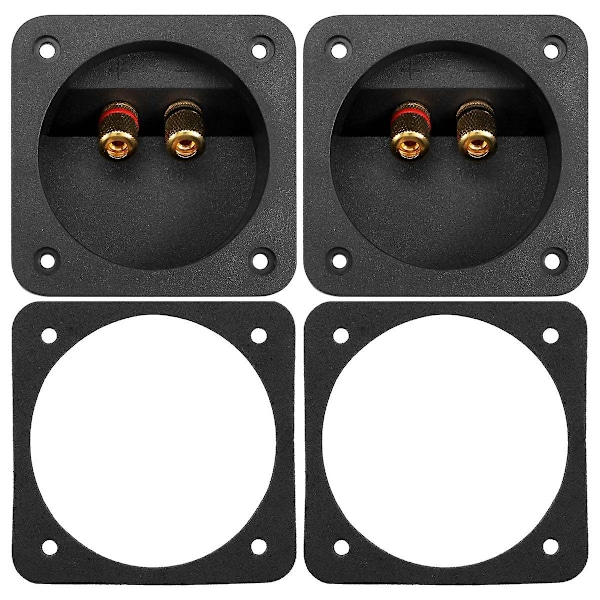 DIY Hjemmebil Stereo Skruekop-stik Subwoofer-stik 2-vejs Højttalerboks Terminal Binding Post, 2