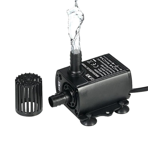 Dc 12v 400l/h Erittäin hiljainen Mini harjaton aurinkomoottorin kylmän veden kiertovesipumppu
