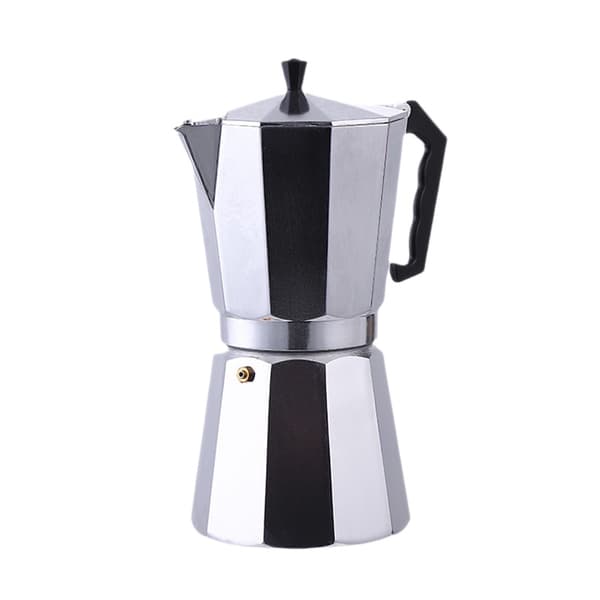 Espressomaskin, aluminium, grå, 6 kopper