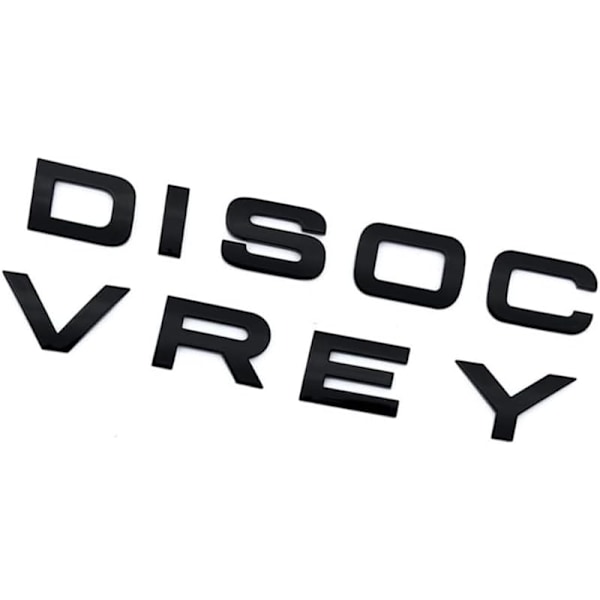 Bokstaver Gloss Black foran og bak for Discovery