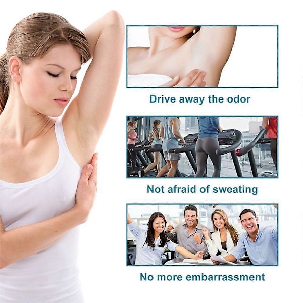 2 st Kroppslukt Antiperspirant Hårväxthämmare Roll-on Långvarig Armhålesvett Deodorant Eliminera Dålig Lukt Hudvård