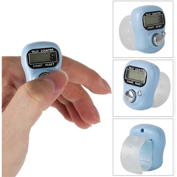 Elektronisk Fingerräknare, 7-pack Återställningsbar 5-siffrig LCD Elektronisk Digital Displayräknare