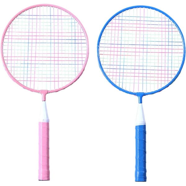 Badmintonset barn badmintonracketset barn badmintonracket inklusive 2 badmintonracketar 4 badmintonbollar 1 bärväska rosa