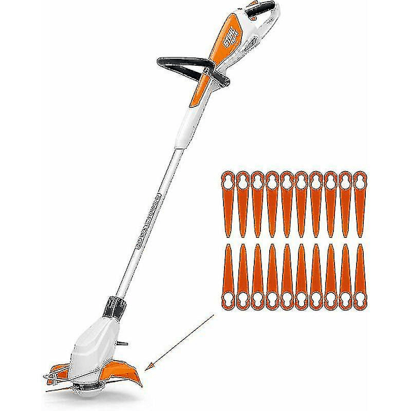 100 yhteensopivaa terää Stihl-ruohotrimmeriin Polycut 2-2 ja Polycut 3-2, Fsa 45 Fsa 57 Fse 52, muoviset terät langattomiin Stihl-ruohotrimmeriin