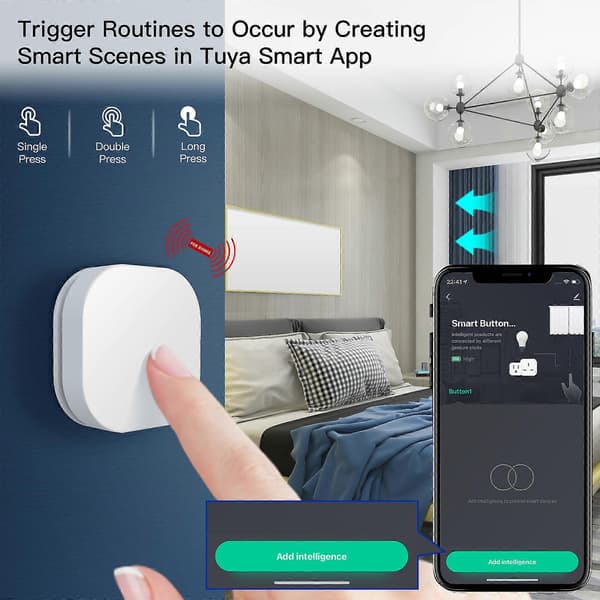 1-5x Smart Tuya ZigBee Scen Switch Batteridriven Trådlös Fjärrkontroll Knapp