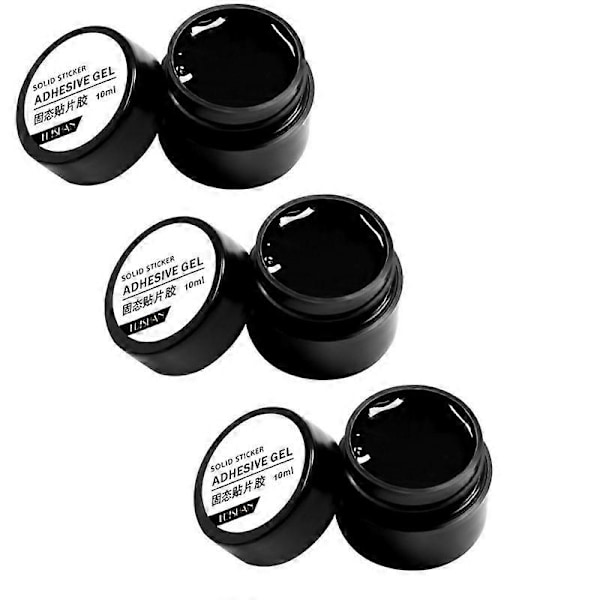3 st EDishan Solid Nagelgel Falska Naglar Soak Off Jelly Base Gel Lösnagelförlängningslim Pose Kapsel Tips UV LED Patch Lim