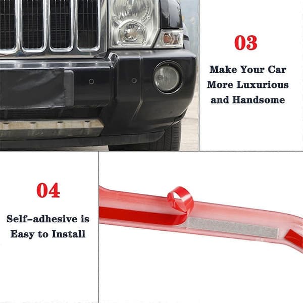 For Commander 2006-2010 Front Tåkelys Lampe Deksel Dekorativ Trim Tilbehør ABS Karbonfiber