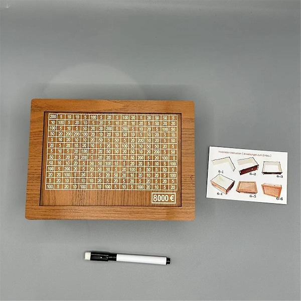 Retro Spargris Japansk Spargris med Räknare Myntboxar Trä Barn Spargris Budget, 10000
