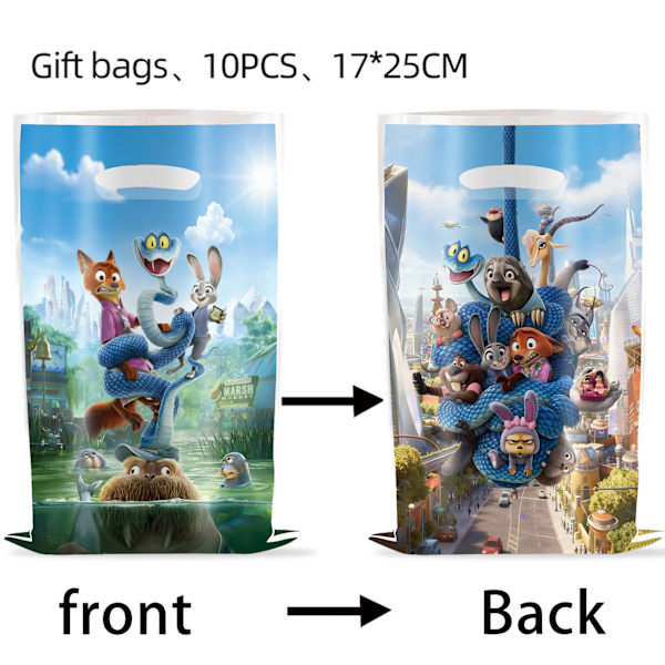 Zootopia-tema Bursdagsfest Dekorasjonssett 7