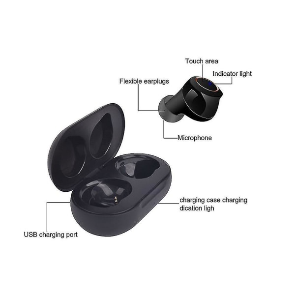 Uudet ladattavat USB mini-usb-kuulolaitteet korvassa Kannettava Invisible Assistant säädettävä äänivahvistin
