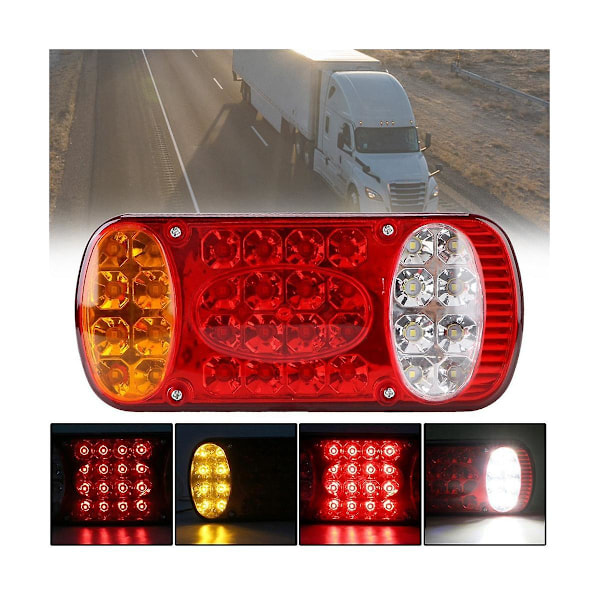 12V 32 LED Bil Lastbil Bakljus Stopp Bromsljus Signalindikator Baklykta för Släpvagn Lastbil