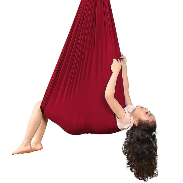 Barn Aerial Yoga Hängmatta 100% Nylon Elastisk Antigravitation Gunga För inomhusbarn Sensorisk träning Hängstol 280*100cm