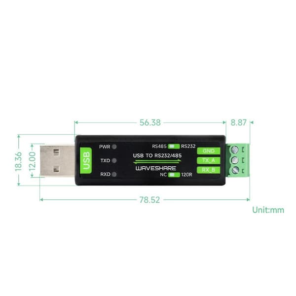 USB - RS232/485 Sarjaliikenne Muunnin FT232RNL Linux Android Win 11/10/8.1/8/7