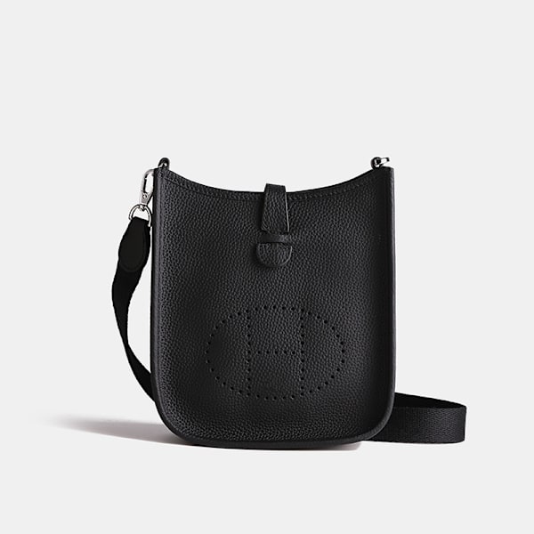 1 stycke fashionabel klassisk nisch Evelyn ny väska axelremsväska crossbody damläderväska, svart