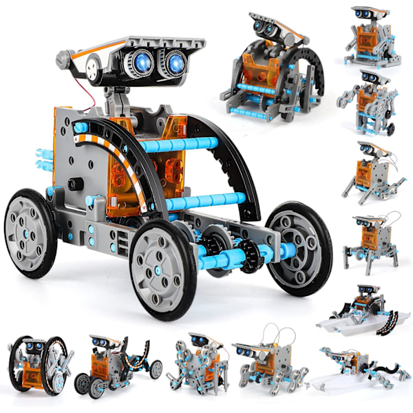 Lucky Doug Leksaker för Barn, 12-i-1 STEM Solrobot Set Leksakspresent för Barn, Pedagogisk Byggnadsvetenskapligt Experimentset Födelsedagspresent för Pojkar Flickor