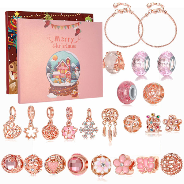 Rose Gold Joulu CountDown -kalenteri, Lasten DIY Ranneke Adventi