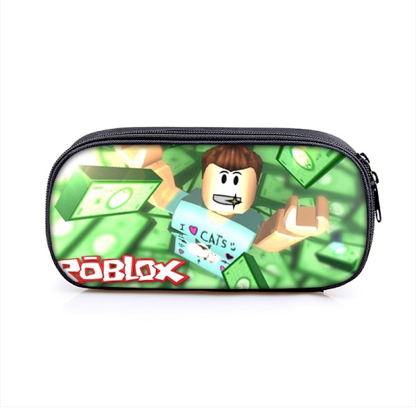 Ny Roblox pennfodral i ett lager, Roblox polyester vertikalt fyrkantigt pennfodral, koreansk version av pennfodral för barn