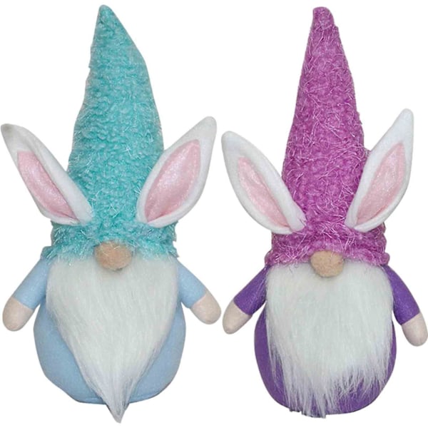 2PCS Easter Cartoon Bunny Shape Cute Faceless Doll Decoration Ornaments