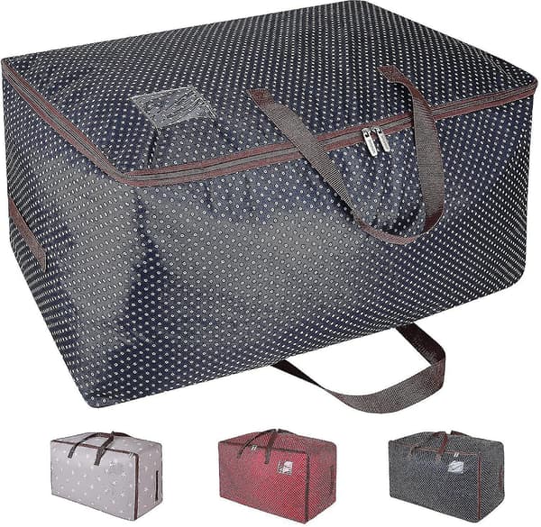 100l Extra Stor Klädställning Under Sängen Commoder, Fällbara Organizer Väskor För Täcken (blå 70*42*35cm)-mxbc
