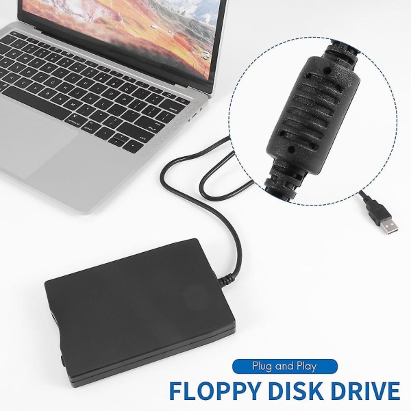 Bärbar USB -diskettenhet 1,44mb 3,5 tum 12 Mbps USB extern bärbar diskettenhet Diskett