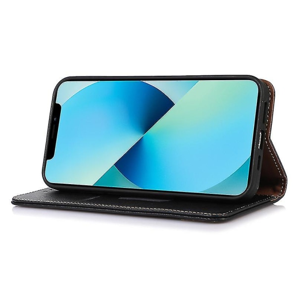 Khazneh Til Xiaomi 13 Ultra Mobiltelefon Cover Rfid Blocking Ægte Kohud Læder Stand Wallet Case - Grøn