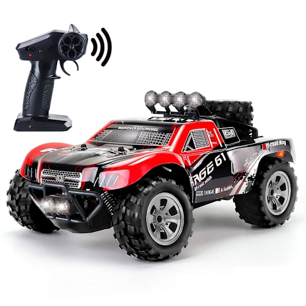 1:18 Hög Hastighet Big Foot Off-Road Fjärrstyrd Bil 2.4G Kort Lastbil Racing Klättringsbil med Ljus för Barn