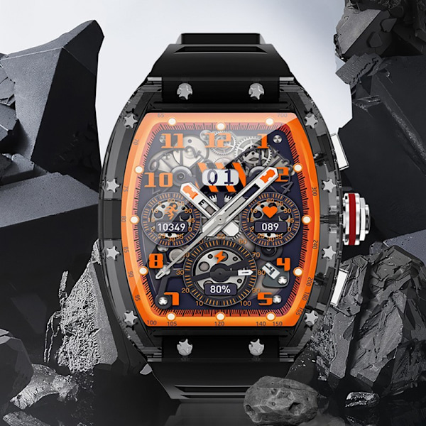 WS6 Richard Smart Bluetooth Samtal Klocka Vattentät Explosionssäker Böjd Skärm NFC Smartwatch
