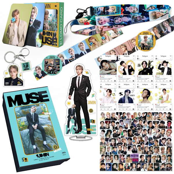 BTS JIMIN Park Jimin periferi stand klistermærker gaveæske Jimin album MUSE lille kort gavepakke